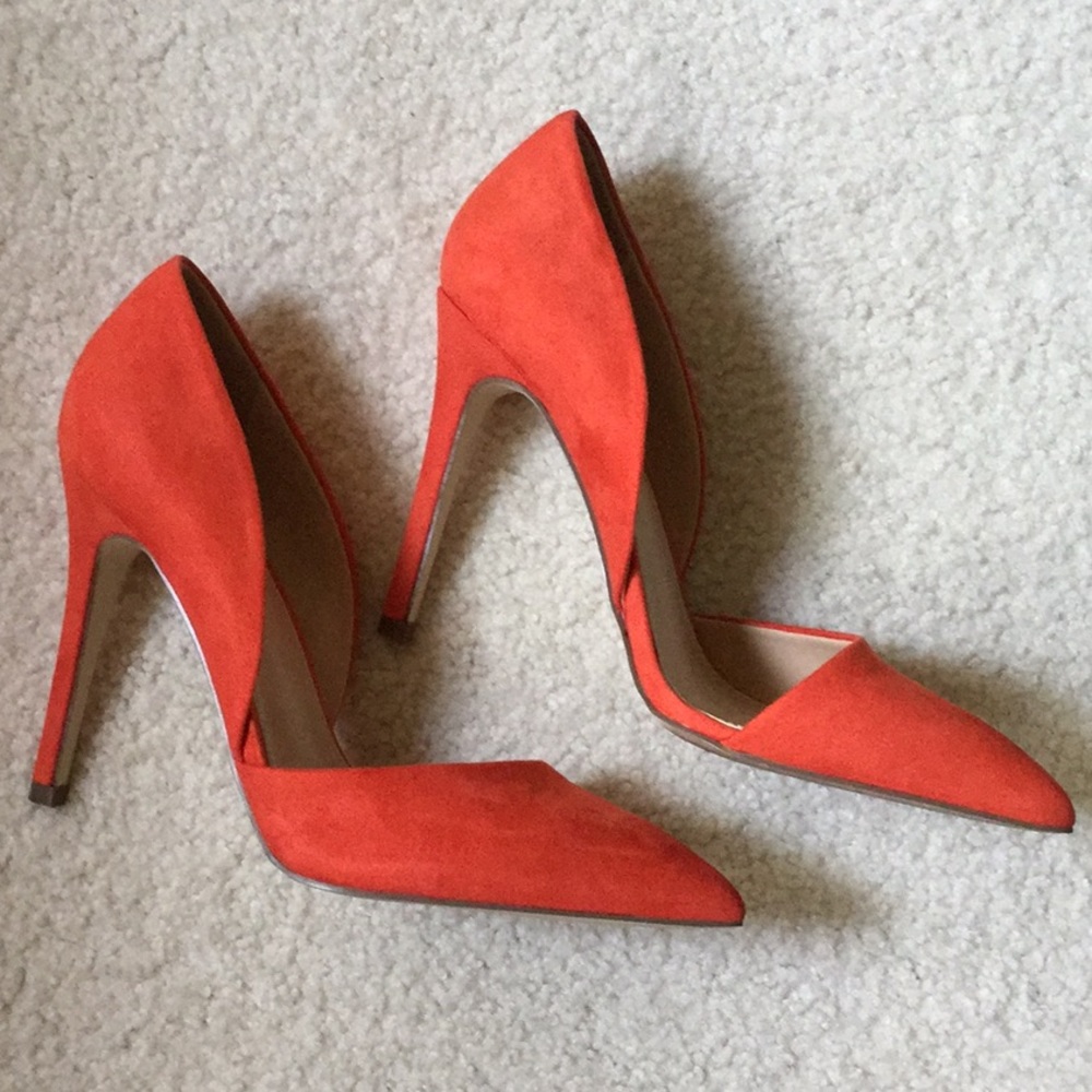 JustFab orange heels SZ9